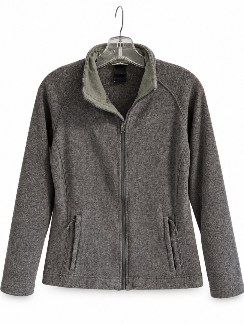 The North Face Women’s Gray Zip-In Fleece Jacket Liner Full Zip Removable